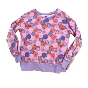 Tea Collection x Hello Kitty Sanrio Girls Purple Floral Cotton Sweatshirt Size 5